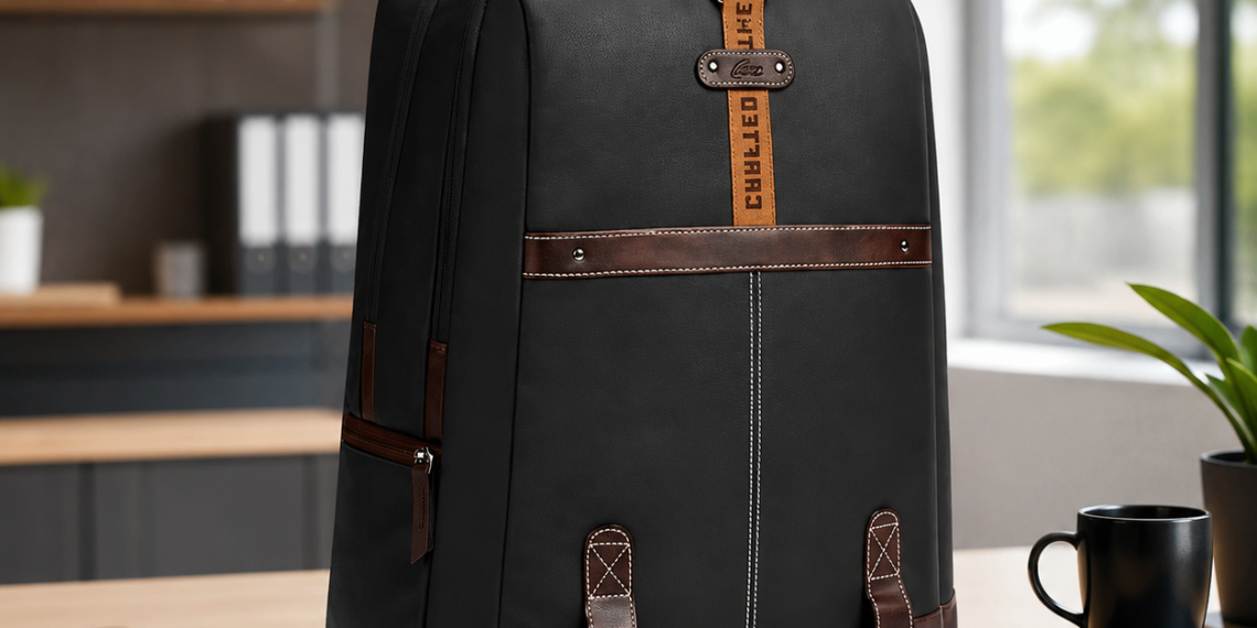 Gear Classic Faux Leather Laptop Backpack